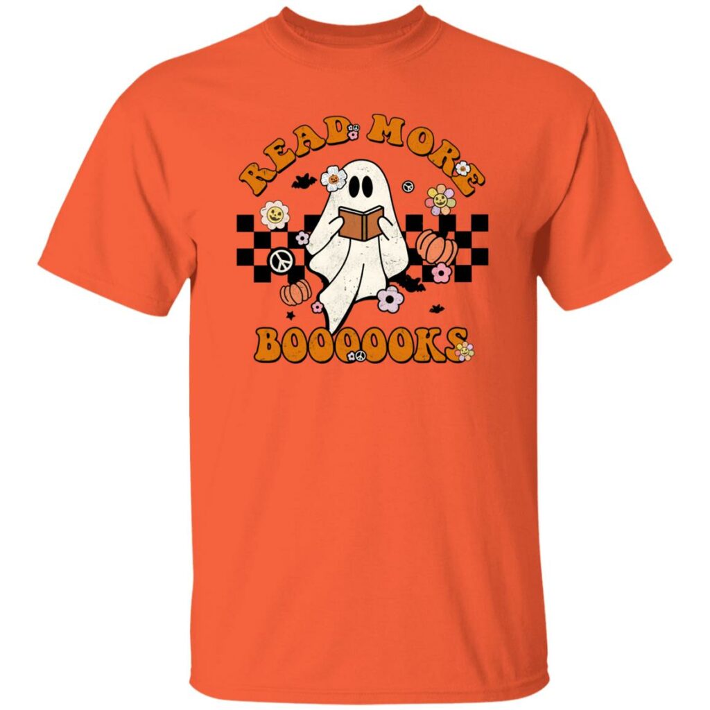 groovy halloween read more books cute boo read a book t shirt 1 x8aha