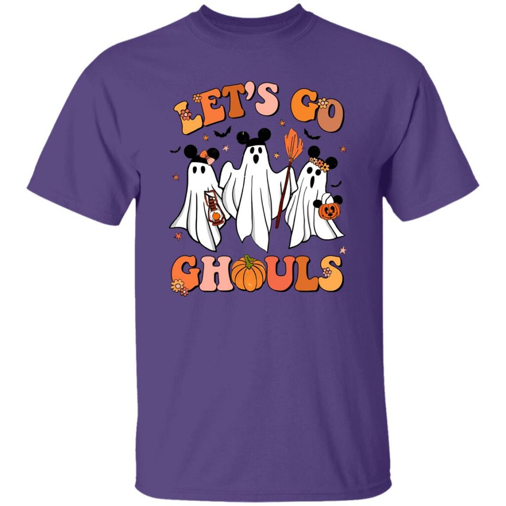 retro groovy lets go ghouls halloween ghost outfit costumes t shirt 1 wps4a