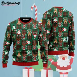 chihuahua reindeer costume with santa and deer ugly christmas sweater yt2hg7