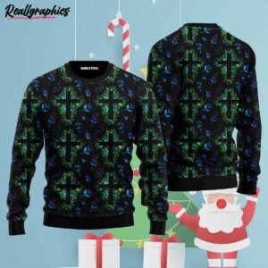 christmas cross ugly christmas sweater pkpquh