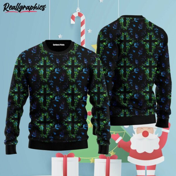 christmas cross ugly christmas sweater pkpquh