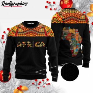 colorful africa vintage ugly christmas sweater ynoyth