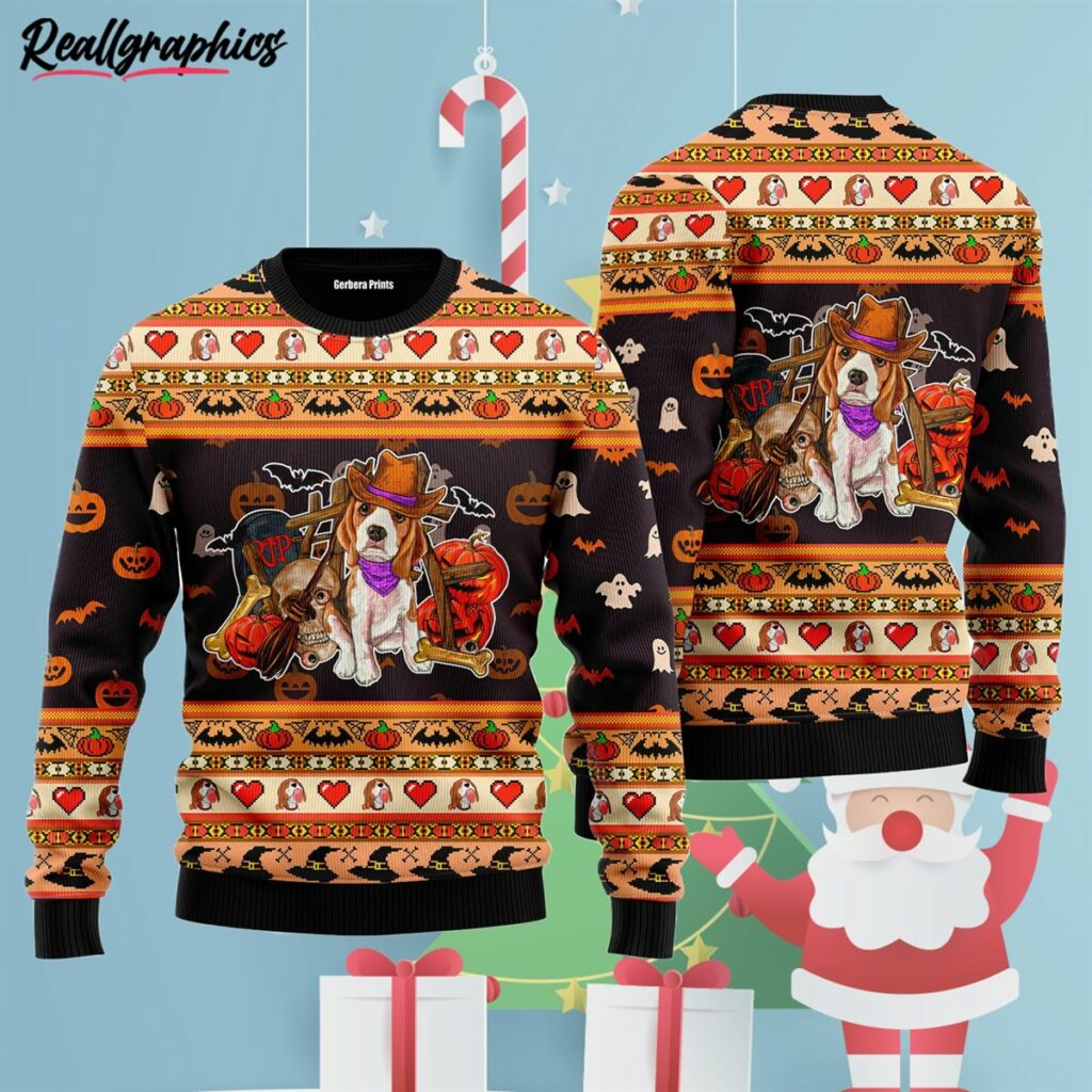 halloween beagle dog ugly christmas sweater jcxms7