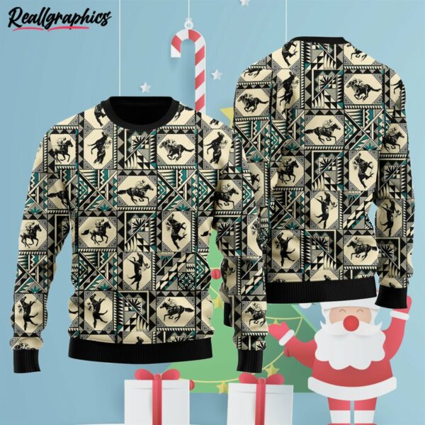 horse racing native ugly christmas sweater y6dpie
