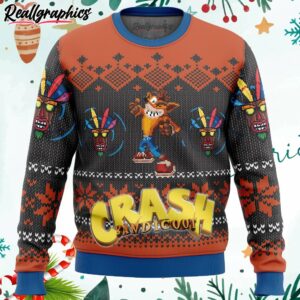 crash bandicoot alt ugly christmas sweater ku88k