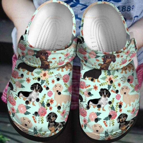 flower dachshund tropical classic clogs shoes ggprlt