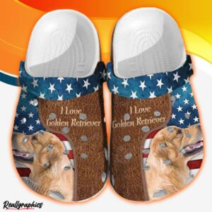 love labrador usa classic clog shoes 4th of july america flag meaningful tuso2y