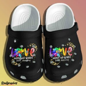 love needs no words crocs autism awareness classic clog t1yoeg