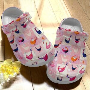 lovely chicken pattern 2 classic clogs shoes wy9kp3