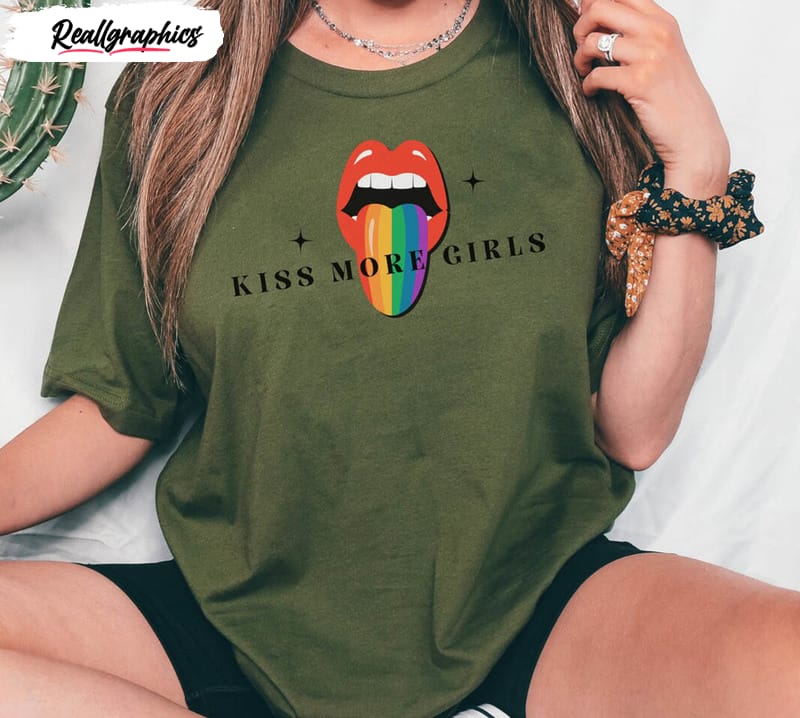 gay pride kiss more girls shirt 2 srnzjk