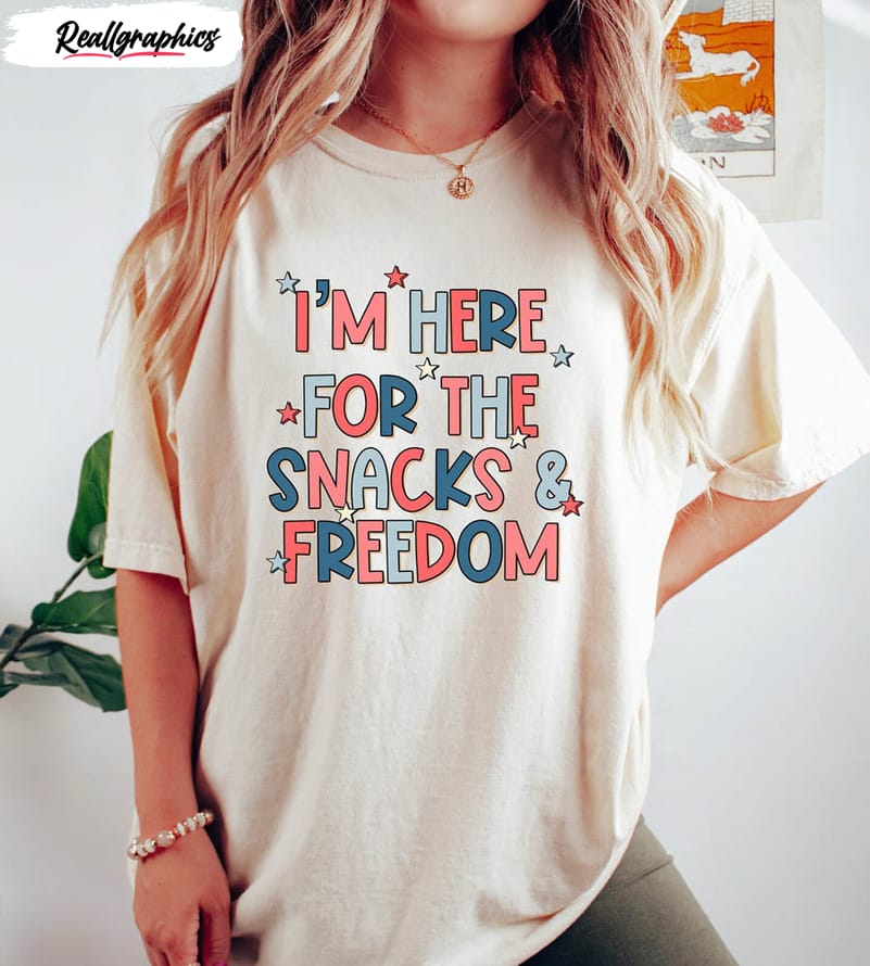 i m here for the snacks and freedom watercolor shirt 2 xkzc1p