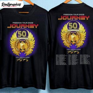 journey freedom tour 2023 50th anniversary music tour shirt 1 p3cucd