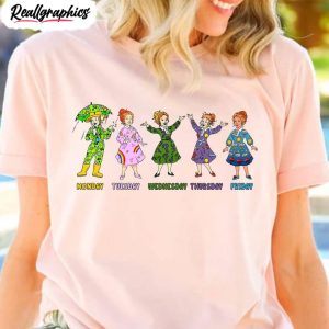 everyday of week ms frizzle cute shirt the magic school bus unisex hoodie tee shirt 1 kkyr62