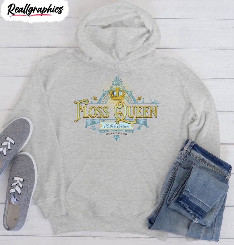 Floss Queen Shirt, Cross Stitch Long Sleeve Unisex Hoodie floss queen shirt cross stitch long sleeve unisex hoodie 1 avcsp4