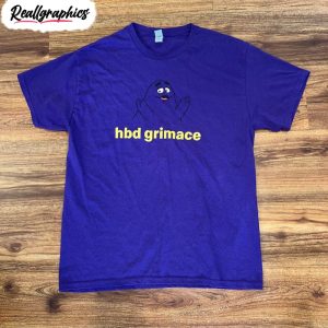 hbd grimace funny shirt hbd grimace tee shirt unisex t shirt 1 hdx8i3