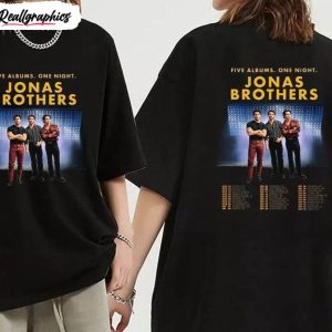 jonas brothers five albums one night the tour 2023 shirt for music lover 1 gtb76w