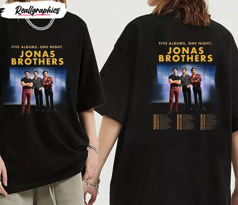 Jonas Brothers Five Albums One Night The Tour 2023 Shirt For Music Lover jonas brothers five albums one night the tour 2023 shirt for music lover 1 gtb76w