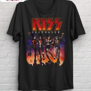 kiss destroyer album rock and roll music shirt for music lover 1 p5aspj