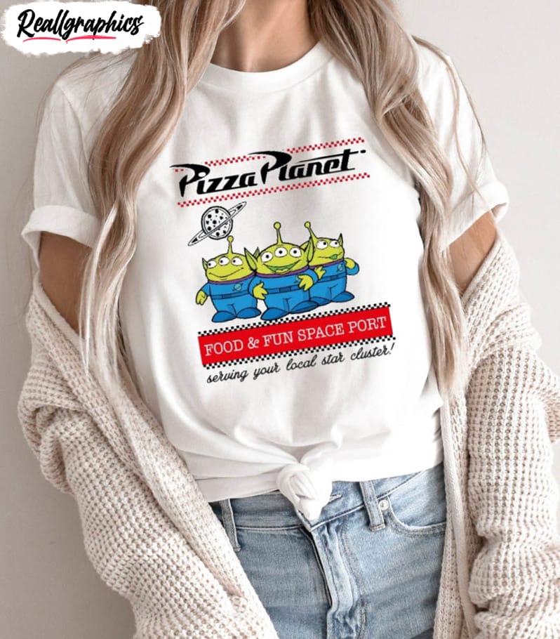 disney toy story pizza planet aliens funyn shirt trendy unisex shirt 2 lydssy