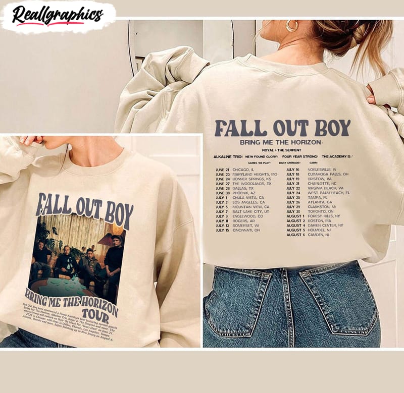 fall out boy vintage shirt fall out boy tour short sleeve unisex t shirt 2 pcqwna