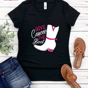 give cancer the boot shirt cancer warrior unisex hoodie long sleeve 1 oohxfp