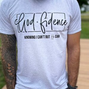 godfidence knowing i can t but he can shirt olive green unisex tee 1 lmnh1y