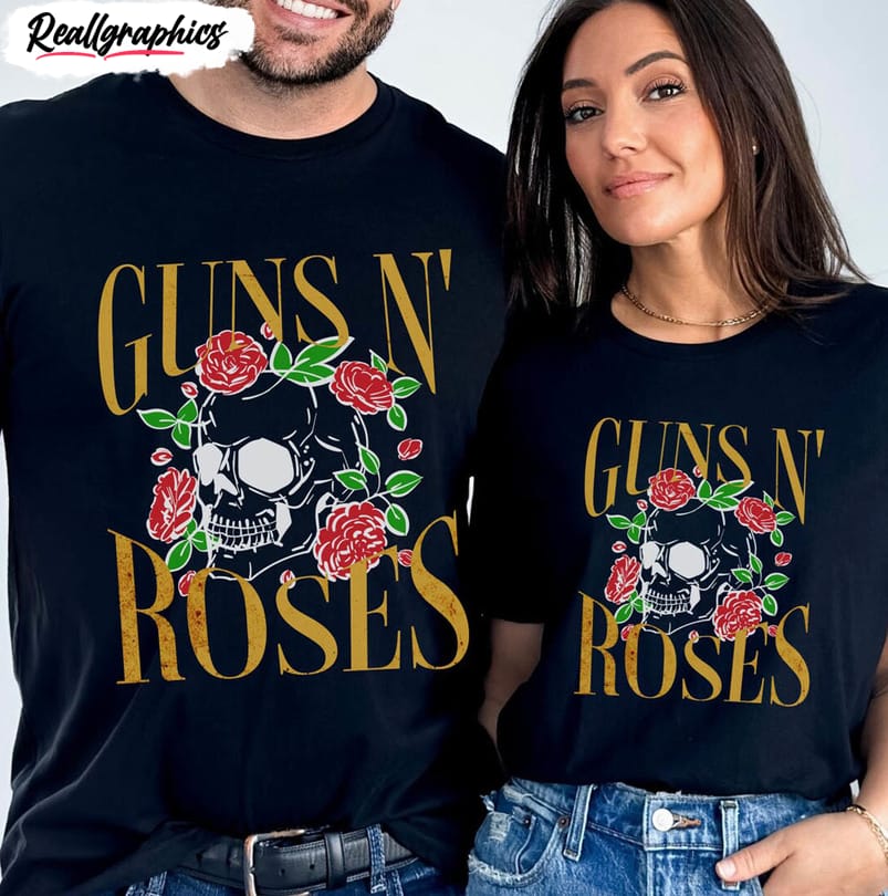 guns n classic rock concert shirt skull roses long sleeve short sleeve 2 luj56h