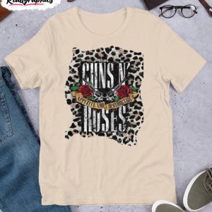 guns n roses leopard shirt band rock music unisex tee 1 acwqy5