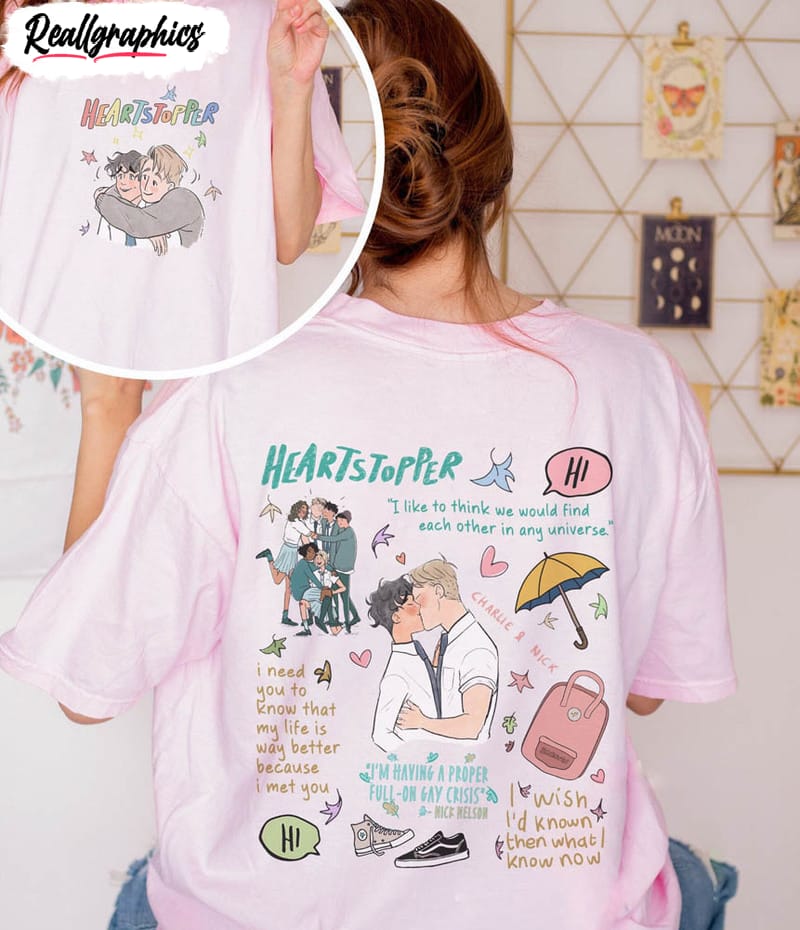 Heartstopper Vintage Shirt, Nick And Charlie Unisex T-shirt Short Sleeve heartstopper vintage shirt nick and charlie unisex t shirt short sleeve 1 qyhiur
