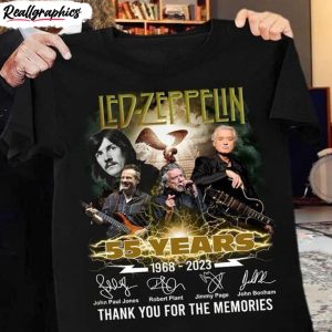 led zeppelin 55 years 1968 2023 shirt thank you for the memories unisex t shirt crewneck 1 xaazzu