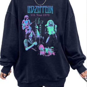led zeppelin tour 1973 shirt rock band led zeppelin tour distressed unisex t shirt crewneck 1 zmce2w