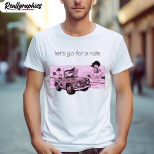 let s go for a ride songoku anime shirt 1 stuune