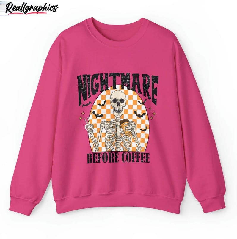 comfort colors halloween nightmare before coffee shirt funny coffee sweater unisex hoodie 2 uojivy
