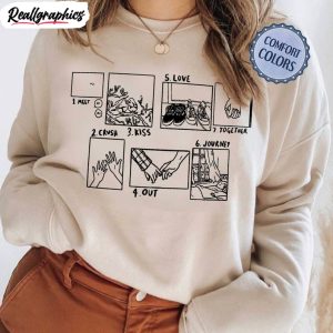 Comfort Colors Heartstopper Phases Shirt, Nick And Charlie Crewneck Unisex T-shirt