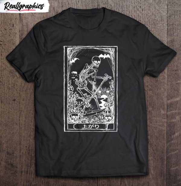 death tarot for nu goth, punk lovers, japan shirt