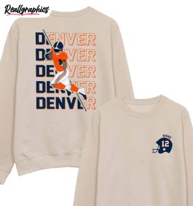 denver football shirt, trendy long sleeve sweatshirt