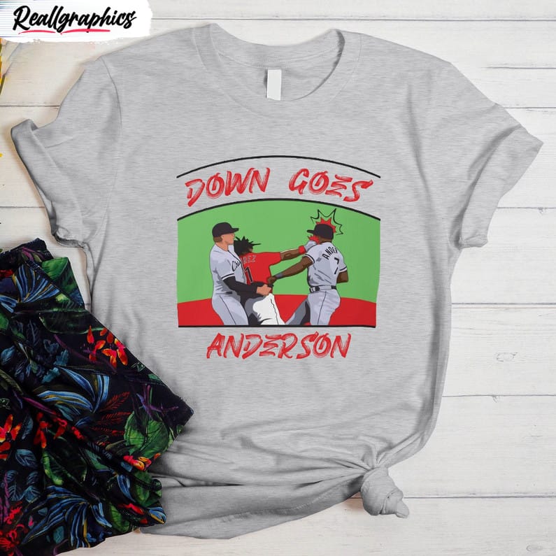 Down Goes Anderson Shirt, Jose Ramirez Vs Tim Anderson Tee Tops Short Sleeve down goes anderson shirt jose ramirez vs tim anderson tee tops short sleeve 1 kx9vbt