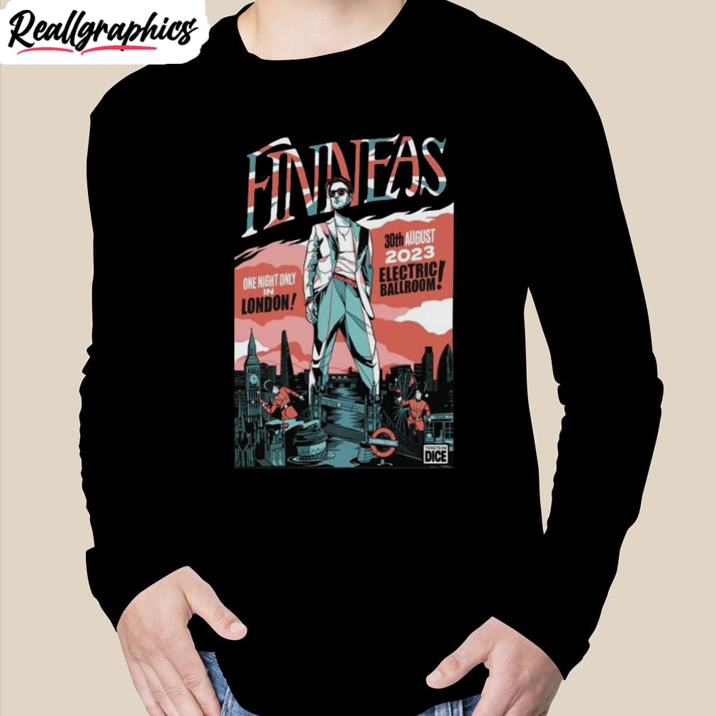 Finneas Billie Ellish One Night In London 2023 Tour Poster London Electric Ballroom Shirt