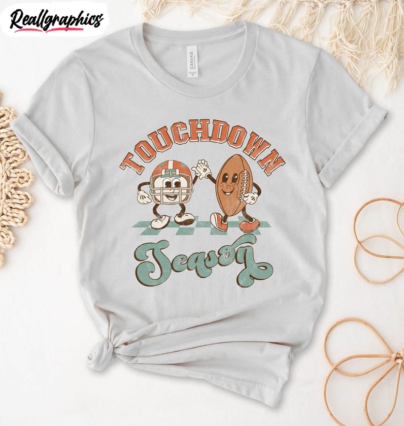 Football Touchdown Season Shirt, Football Retro Unisex Hoodie Crewneck
