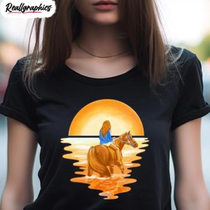 girl riding horse sunset shirt 4 ji4skl
