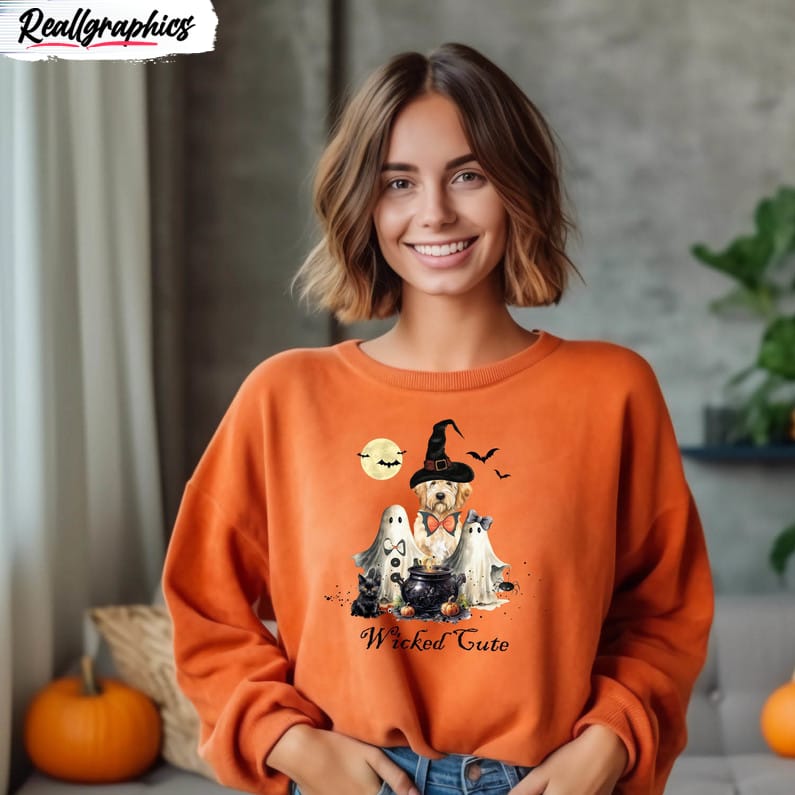 goldendoodle dog halloween wicked shirt trick or treat hoodie long sleeve 2 an2jcs