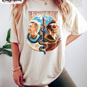 Good Omens Move Comic Shirt, The End Was Just The Start Unisex Shirt
