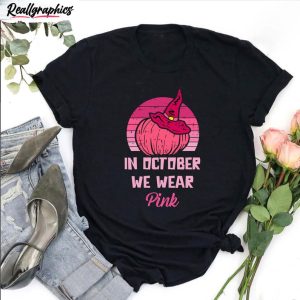 halloween october cancer awareness shirt pink pumpkin short sleeve tee tops 1 sjihec