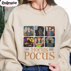 hocus pocus shirt halloween sanderson sisters sweater unisex t shirt 1 ixevlq
