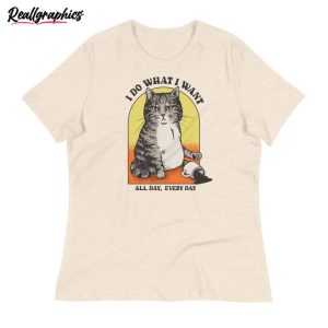 I Do What I Want Cat Shirt, Funny Cat Sweater Crewneck