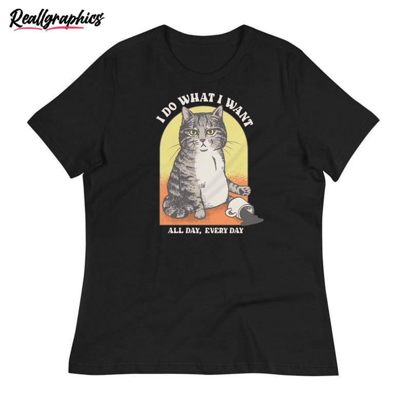 I Do What I Want Cat Shirt, Funny Cat Sweater Crewneck