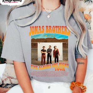 jonas brothers shirt vintage five albums one night tour long sleeve unisex t shirt 1 yngb5m
