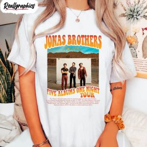 jonas brothers shirt vintage five albums one night tour long sleeve unisex t shirt 4 os2vgz