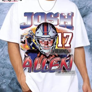 josh allen shirt retro football unisex t shirt short sleeve 1 gectye