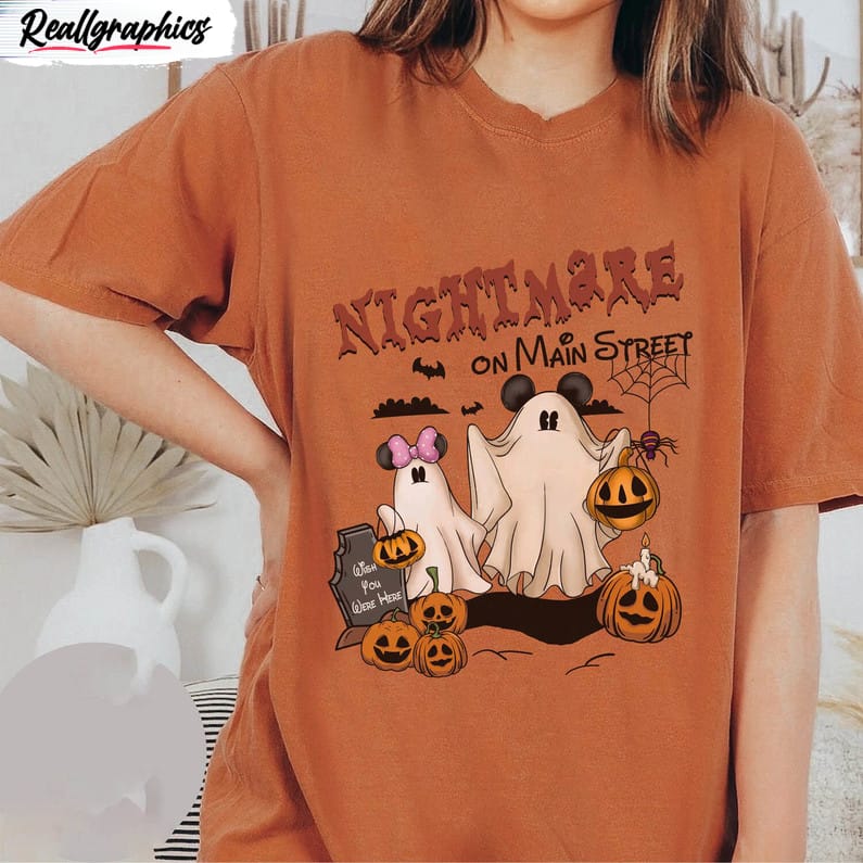 mickey minnie nightmare on main street shirt vintage disney sweater crewneck 2 y4pdja